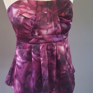 Large strapless empire waist dress top